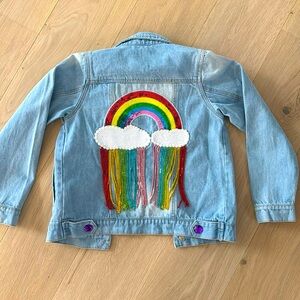Lola and the Boys Rainbow Jean Jacket